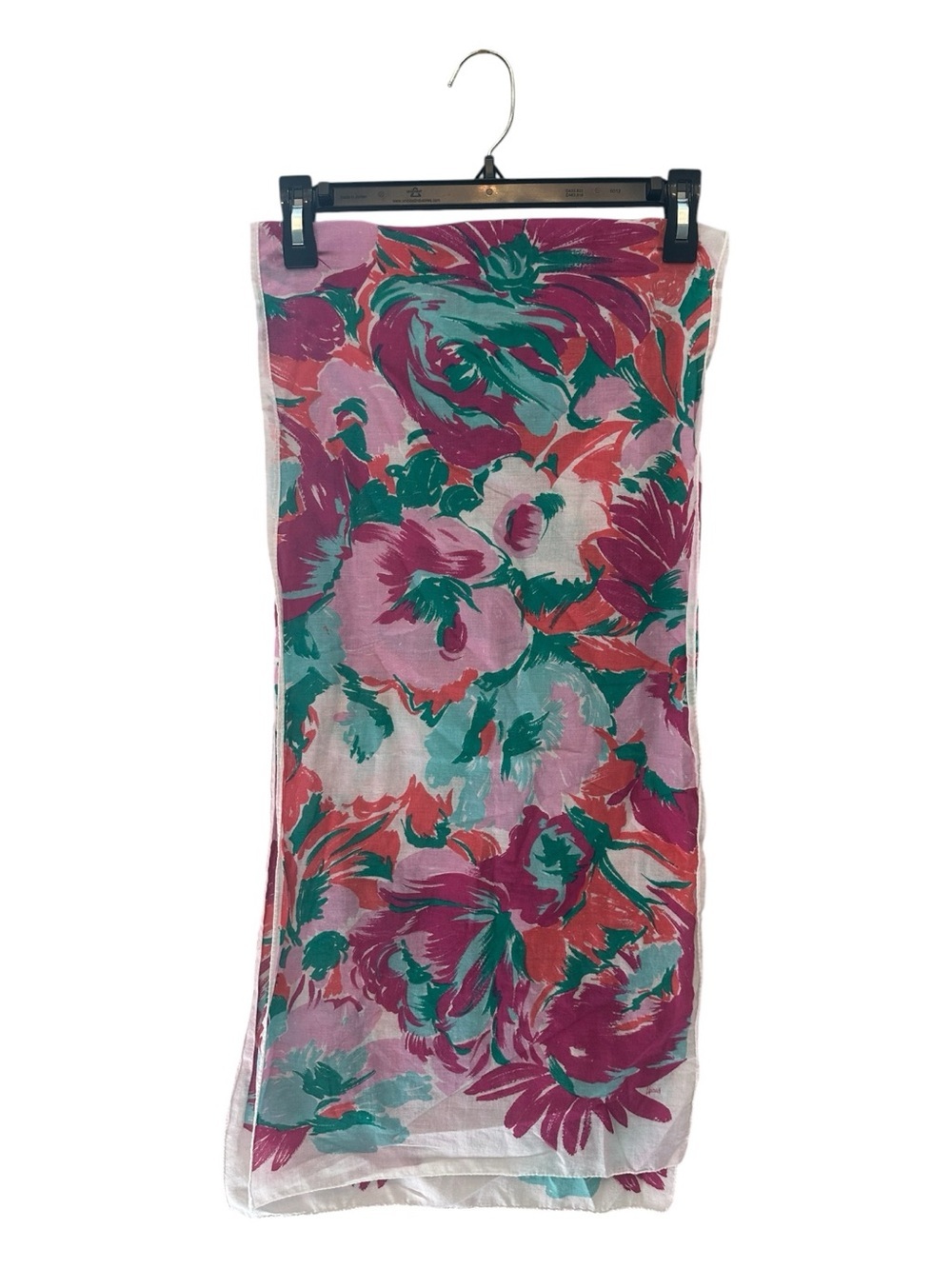 Vintage Floral Scarf/Wrap in Pink, Green & Coral